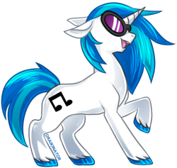 Size: 3484x3302 | Tagged: safe, artist:polyhexian, dj pon-3, vinyl scratch, pony, unicorn, g4, backwards cutie mark, cutie mark, female, glasses, high res, mare, open mouth, simple background, solo, transparent background