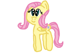 Size: 800x600 | Tagged: safe, artist:nightshadowmlp, fluttershy, g4, paint.net, simple background, smiling, white background