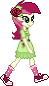 Size: 100x174 | Tagged: safe, artist:botchan-mlp, roseluck, equestria girls, g4, my little pony equestria girls: better together, animated, converse, cute, desktop ponies, female, flower, gif, pixel art, rosabetes, rose, shoes, simple background, solo, sprite, teenager, transparent background, walking