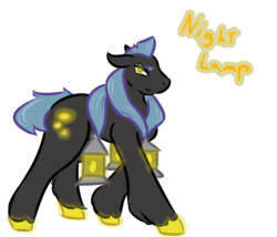 Size: 1400x1200 | Tagged: safe, artist:tartsarts, oc, oc only, oc:night lamp, earth pony, pony, glowing, glowing eyes, glowing hooves, lamp, simple background, solo, transparent background, unshorn fetlocks