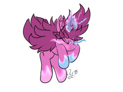 Size: 1024x768 | Tagged: safe, artist:aurorafang, oc, oc only, oc:aurorafang, pony, unicorn, anger magic, crying, fluffy, glowing horn, horn, magic, magic overload, male, simple background, sombra eyes, stallion, white background