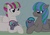 Size: 2048x1416 | Tagged: safe, artist:kindheart525, blossomforth, oc, oc:storm strike, pegasus, pony, kindverse, g4, baby, baby pony, digital art, female, grandmother and grandchild, mother and child, mother and daughter, next generation, offspring's offspring, parent:blossomforth, parent:oc:firework, parent:oc:storm strike, parent:thunderlane, parents:blossomlane, parents:oc x oc, story in the source, story included