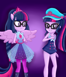 Size: 1300x1500 | Tagged: safe, artist:liniitadash23, sci-twi, twilight sparkle, equestria girls, equestria girls series, forgotten friendship, g4, clothes, glasses, hands behind back, ponied up, show accurate, swimsuit