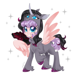 Size: 1009x988 | Tagged: safe, artist:kaikururu, oleander (tfh), oc, pegasus, pony, them's fightin' herds, clothes, commission, community related, cosplay, costume, female, looking at you, mare, pony costume, raised hoof, simple background, solo, transparent background, unshorn fetlocks