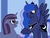 Size: 1962x1484 | Tagged: safe, artist:kindheart525, princess luna, alicorn, pony, unicorn, kindverse, g4, digital art, duo, magical lesbian spawn, next generation, offspring, parent:maud pie, parent:trixie, parents:mauxie, story in the source, story included