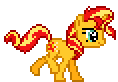 Size: 118x82 | Tagged: safe, artist:botchan-mlp, sunset shimmer, pony, unicorn, g4, animated, cutie mark, desktop ponies, female, galloping, gif, mare, pixel art, running, simple background, solo, sprite, transparent background
