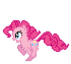 Size: 140x126 | Tagged: safe, artist:deathpwny, pinkie pie, earth pony, pony, g4, animated, desktop ponies, female, gif, pixel art, running, simple background, solo, sprite, transparent background