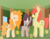 Size: 3264x2522 | Tagged: safe, artist:darbypop1, bright mac, pear butter, oc, oc:iron granite, earth pony, pony, g4, flower, forest, grandparent and grandchild moment, high res, male, offspring, parent:big macintosh, parent:marble pie, parents:marblemac, signature