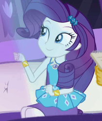 Size: 604x720 | Tagged: safe, screencap, rarity, driving miss shimmer, driving miss shimmer: rarity, equestria girls, g4, my little pony equestria girls: better together, animated, belt buckle, bracelet, choose rarity, clothes, cropped, cute, dancing, dancity, female, frilly design, geode of shielding, gold, hairpin, happy, jewelry, limousine, magical geodes, pencil skirt, pendant, raribetes, rarity peplum dress, skirt, sleeveless, tank top