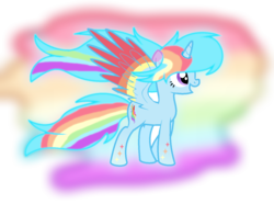Size: 1409x1049 | Tagged: dead source, safe, artist:rainbows-skies, oc, oc only, oc:colour sparkling, alicorn, pony, colored wings, female, magical lesbian spawn, mare, multicolored wings, offspring, parent:rainbow dash, parent:twilight sparkle, parents:twidash, rainbow power, simple background, solo, transparent background