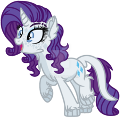 Size: 1024x1001 | Tagged: safe, artist:bezziie, rarity, pony, g4, alternate design, base used, female, fluffy, simple background, solo, transparent background, watermark