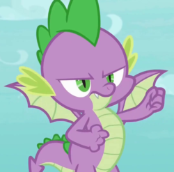 Size: 2048x2026 | Tagged: safe, screencap, spike, dragon, g4, molt down, season 8, cropped, high res, male, not a leak, promo, solo, winged spike, wings