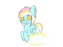 Size: 2048x1536 | Tagged: safe, artist:aquaholicsanonymous, oc, oc only, oc:neuralink, original species, pony, artificial intelligence, brain-machine interface, female, happy, lights, looking at you, mare, neuralink, ponified, simple background, smiling, solo, transparent background