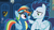 Size: 1920x1080 | Tagged: safe, screencap, rainbow dash, soarin', pegasus, pony, g4, grannies gone wild, my little pony: friendship is magic, clothes, duo, female, friendship, goggles, locker room, male, mare, raised hoof, shipping fuel, stallion, uniform, wonderbolts uniform