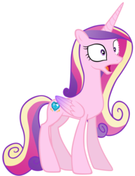 Size: 7000x9100 | Tagged: safe, artist:tardifice, edit, editor:slayerbvc, vector edit, princess cadance, alicorn, pony, g4, games ponies play, absurd resolution, accessory-less edit, bare hooves, concave belly, female, jaw drop, mare, missing accessory, simple background, slender, solo, thin, transparent background, vector