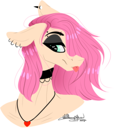 Size: 657x726 | Tagged: safe, artist:ohflaming-rainbow, oc, oc only, oc:sebastian, earth pony, anthro, bust, ear piercing, earring, floppy ears, jewelry, male, piercing, portrait, simple background, solo, stallion, tongue out, transparent background