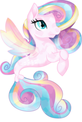 Size: 2000x2934 | Tagged: safe, artist:theshadowstone, princess flurry heart, crystal pony, pony, sea pony, seapony (g4), g4, colored wings, crystallized, female, filly, fin wings, fins, gradient wings, high res, jewelry, missing horn, multicolored wings, rainbow power, rainbow power-ified, rainbow wings, seaponified, seapony flurry heart, show accurate, simple background, solo, species swap, transparent background, wings