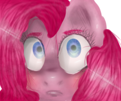 Size: 1800x1500 | Tagged: safe, artist:sodadoodle, pinkie pie, g4, blushing, eyebrows, eyelashes, looking at you