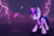 Size: 1465x972 | Tagged: safe, artist:shaliwolf, twilight sparkle, alicorn, pony, g4, female, magic, solo, thunder, twilight sparkle (alicorn), weapon