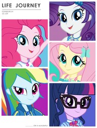 Size: 3106x4096 | Tagged: safe, fluttershy, pinkie pie, rainbow dash, rarity, sci-twi, twilight sparkle, equestria girls, g4, my little pony equestria girls: better together, looking at you