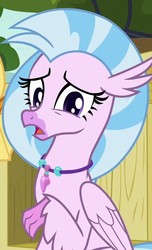 Size: 435x715 | Tagged: safe, screencap, silverstream, smolder, classical hippogriff, hippogriff, g4, school daze, cropped, offscreen character, solo focus