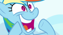 Size: 1920x1080 | Tagged: safe, screencap, rainbow dash, pegasus, pony, g4, grannies gone wild, faic, female, irrational exuberance, mare, rainbow dash is best facemaker, smiling, solo