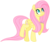 Size: 600x508 | Tagged: safe, artist:traveleraoi, fluttershy, pegasus, pony, g4, female, folded wings, looking away, looking up, mare, raised hoof, raised leg, simple background, smiling, solo, transparent background, wings