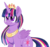 Size: 800x754 | Tagged: safe, artist:traveleraoi, twilight sparkle, alicorn, pony, g4, chest fluff, cutie mark, ear fluff, female, jewelry, mare, rainbow power, regalia, simple background, smiling, solo, transparent background, twilight sparkle (alicorn)