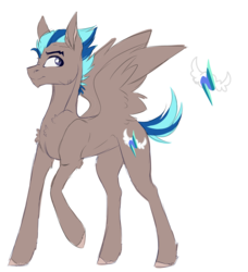 Size: 2729x2986 | Tagged: safe, artist:anyatrix, oc, oc only, oc:storm lily, pegasus, pony, high res, male, offspring, parent:lightning dust, parent:sky stinger, simple background, solo, stallion, white background