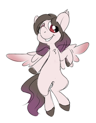 Size: 574x737 | Tagged: safe, artist:lilsunshinesam, oc, oc only, pegasus, pony, grin, smiling, solo