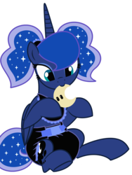 Size: 2923x3880 | Tagged: safe, artist:evilfrenzy, editor:wandering pigeon, princess luna, pony, g4, abdl, adult foal, black diaper, cute, diaper, diaper fetish, female, fetish, high res, lunabetes, non-baby in diaper, simple background, transparent background, vector