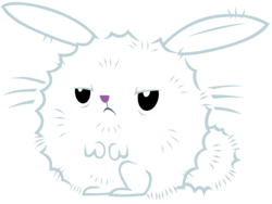 Size: 9300x7000 | Tagged: safe, artist:tardifice, angel bunny, rabbit, castle sweet castle, g4, absurd resolution, annoyed, fluffy, fluffy angel, male, simple background, solo, transparent background