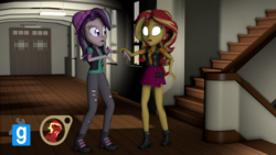 Size: 3840x2160 | Tagged: safe, artist:empireoftime, starlight glimmer, sunset shimmer, equestria girls, equestria girls specials, g4, my little pony equestria girls: better together, my little pony equestria girls: mirror magic, 3d, blank eyes, geode of empathy, gmod, high res, source filmmaker, white eyes