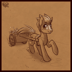 Size: 800x799 | Tagged: safe, artist:meekcheep, earth pony, pony, blaze (coat marking), coat markings, facial markings, looking at you, male, monochrome, sepia, solo, stallion