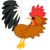 Size: 4008x3979 | Tagged: safe, artist:estories, bird, ambiguous gender, animal, high res, looking back, open beak, rooster, simple background, solo, startled, transparent background, vector