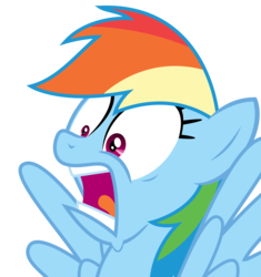 Size: 4003x4263 | Tagged: safe, artist:sketchmcreations, rainbow dash, pegasus, pony, g4, grannies gone wild, absurd resolution, open mouth, shocked, simple background, solo, transparent background, vector