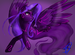 Size: 1400x1024 | Tagged: safe, artist:renniksarts, oc, oc only, original species, body markings, female, mare, simple background, solo, spread wings