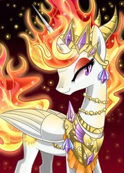 Size: 2000x2800 | Tagged: safe, artist:okapifeathers, nightmare star, pony, g4, high res, jewelry, looking at you, necklace, solo