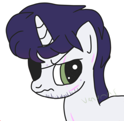 Size: 2152x2112 | Tagged: safe, artist:venomns, oc, oc only, oc:mythic, pony, bust, eyepatch, high res, portrait, scar, simple background, solo, transparent background
