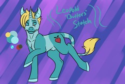 Size: 1500x1000 | Tagged: safe, artist:yinyangheart, pony, unicorn, butters stotch, leonine tail, male, nudity, ponified, scar, sheath, solo, south park, stallion