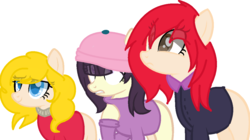 Size: 1135x637 | Tagged: safe, artist:chochi-chan, pony, bebe stevens, ponified, red (south park), simple background, south park, transparent background, wendy testaburger