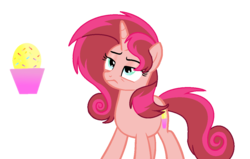 Size: 1156x736 | Tagged: safe, artist:rainbows-skies, oc, oc only, oc:sweet sun, pony, unicorn, cutie mark, female, magical lesbian spawn, mare, offspring, parent:pinkie pie, parent:sunset shimmer, parents:sunsetpie, simple background, solo, transparent background