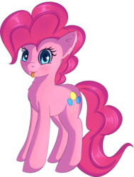 Size: 1255x1656 | Tagged: safe, artist:brok-enwings, pinkie pie, earth pony, pony, g4, cute, diapinkes, female, mare, simple background, solo, tongue out, transparent background