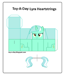 Size: 600x699 | Tagged: safe, artist:grapefruitface1, lyra heartstrings, pony, g4, box pony, craft, female, papercraft, solo, toy a day