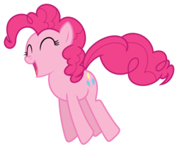 Size: 8000x6626 | Tagged: safe, artist:estories, pinkie pie, earth pony, pony, g4, ^^, absurd resolution, eyes closed, female, happy, mare, simple background, solo, transparent background, vector