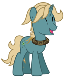 Size: 5359x6563 | Tagged: safe, artist:estories, oc, oc only, oc:quill (seventozen), pony, unicorn, g4, ^^, absurd resolution, broken horn, bust, eyes closed, horn, male, portrait, simple background, solo, stallion, transparent background, vector