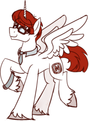 Size: 825x1119 | Tagged: safe, artist:binkyt11, alicorn, pony, male, my little pony: gaming is magic, necktie, nintendo, ponified, simple background, solo, spread wings, stallion, transparent background, unshorn fetlocks, watch, wings