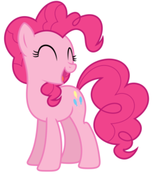 Size: 6400x7290 | Tagged: safe, artist:estories, pinkie pie, earth pony, pony, g4, ^^, absurd resolution, eyes closed, female, happy, mare, simple background, solo, transparent background, vector
