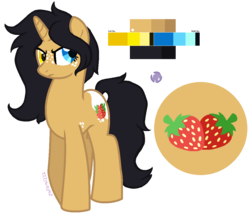 Size: 1043x899 | Tagged: safe, artist:zafara1222, oc, oc only, oc:berry patch, pony, unicorn, adopted offspring, appaloosa, base used, coat markings, female, freckles, heterochromia, mare, parent:big macintosh, parent:fluttershy, parents:fluttermac, reference sheet, simple background, solo, transparent background