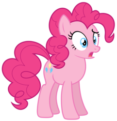 Size: 7156x7425 | Tagged: safe, artist:estories, pinkie pie, earth pony, pony, g4, absurd resolution, confused, female, open mouth, simple background, solo, transparent background, vector